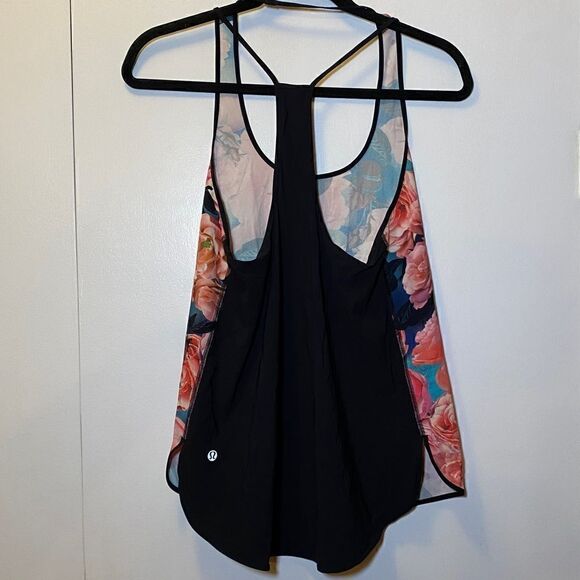 LULULEMON Coastal Tank Secret Garden Black Women’s Size 4 Style W1F95S - Picture 8 of 10
